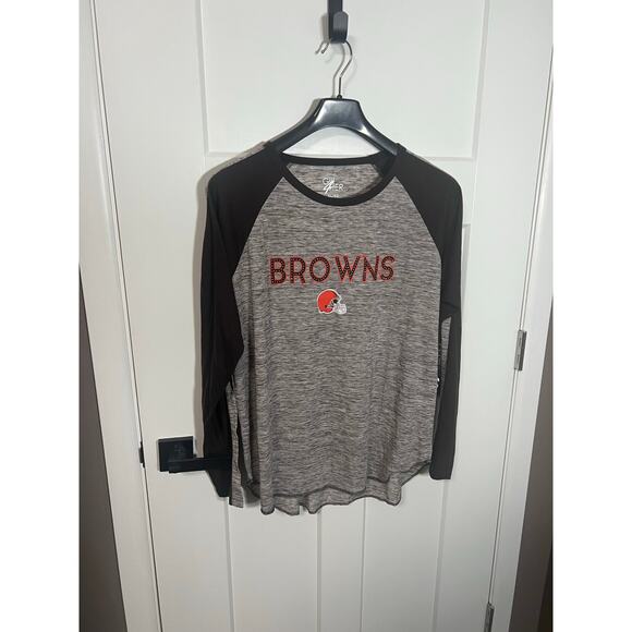 Womens NEW Cleveland Browns NFL Gemstone Long Sleeve Tee Size XL Extra Large - Picture 2 of 8